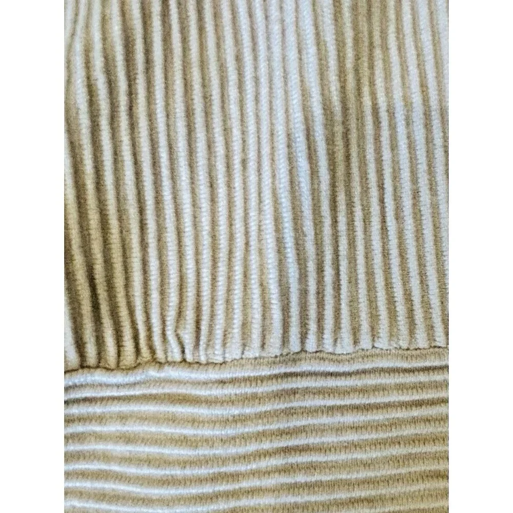 Tahari Women’s Sweater‎ XL Beige Ribbed Turtleneck Pullover Black Stitch Detail - Picture 13 of 16